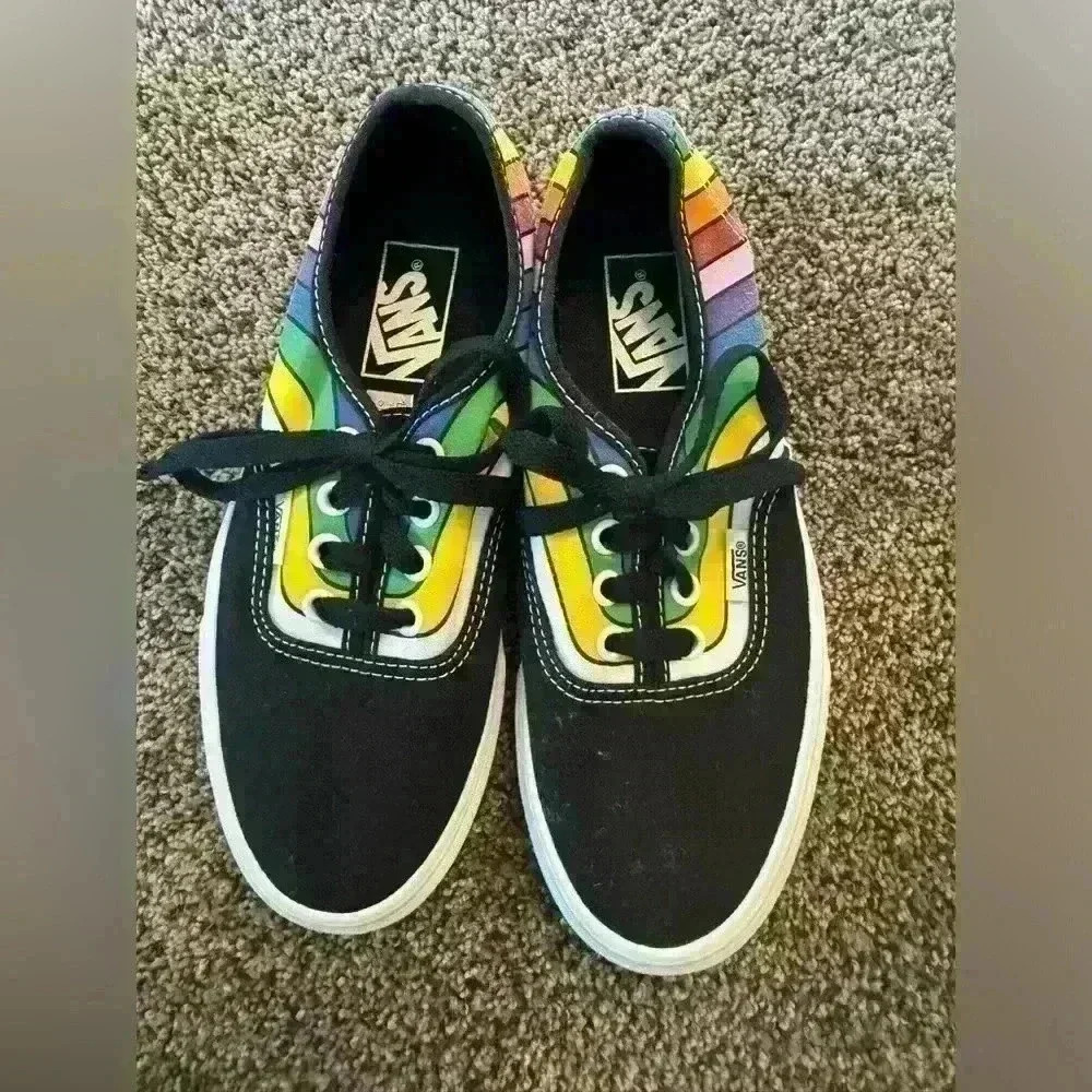 Vans sneakers women’s size 6.5 rainbow lace up classic